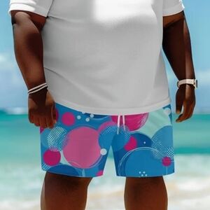 Stylish Blue and Pink Men's Shorts